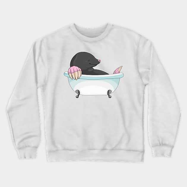 Mole Bathtub Crewneck Sweatshirt by Markus Schnabel